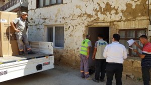 Bursa'da selden zarar gören ailelere beyaz eşya desteği