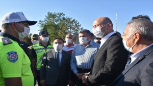 İçişleri Bakanı Soylu, Afyonkarahisar'da trafik denetimine katıldı: