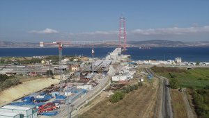 1915 Çanakkale Köprüsü'nde geçici halat çalışması başlıyor