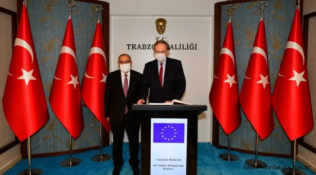 AB Türkiye Delegasyonu Başkanı Berger, Trabzon Valisi Ustaoğlu'nu ziyaret etti