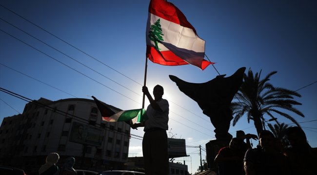 Abluka altındaki Gazze'den Lübnan'a "Beyrut, güçlü ol" mesajı 