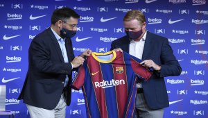 Barcelona, Ronald Koeman'ı tanıttı