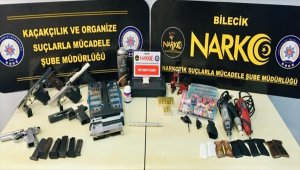 Bilecik'te uyuşturucu ve silah kaçakçılığı operasyonunda bir şüpheli tutuklandı