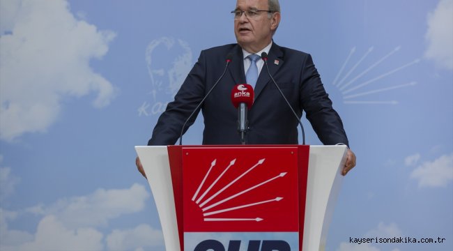 CHP Sözcüsü Faik Öztrak, MYK toplantısına ilişkin açıklama yaptı:
