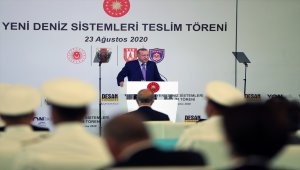 Cumhurbaşkanı Erdoğan, Yeni Deniz Sistemleri Teslim Töreni'nde konuştu: (1)