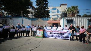  Gazze'de İsrail hapishanelerindeki Filistinli tutuklulara destek gösterisi