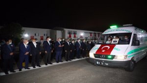 Giresun'da selde şehit olan Jandarma Uzman Çavuş Aykut Variyenli için tören düzenlendi