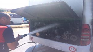 Karabük'te yolcu otobüsündeki yangın paniğe neden oldu