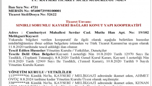 Kayseri Son Dakika: Kayseri'de en çok konuşulan 'Kayseri Bağları Kooperatifi' denetçileri değişti