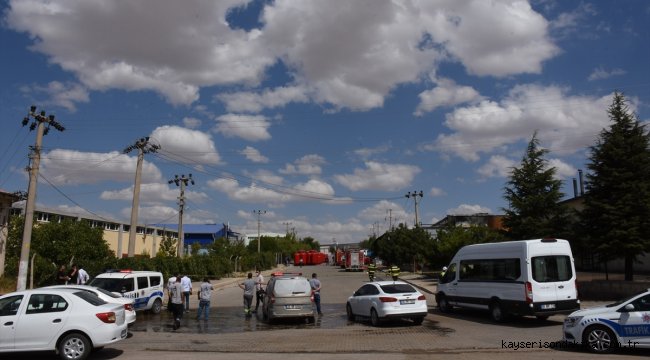 Kırşehir'de buhar kazanı fabrikasında çıkan yangın söndürüldü