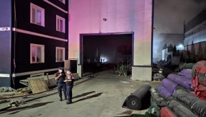 Kocaeli'de spor malzemeleri üreten fabrikada çıkan yangın söndürüldü