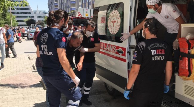 Konya'da, bir iş yerinde doğal gaz patlaması meydana geldi, bölgeye çok sayıda itfaiye ve sağlık ekibi sevk edildi.