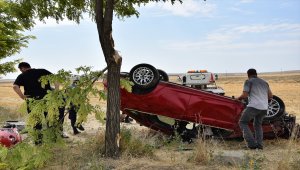 Konya'da otomobil devrildi: 4 yaralı