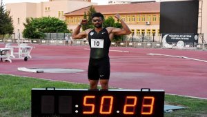 Milli atlet Sinan Ören'den yeni rekor 