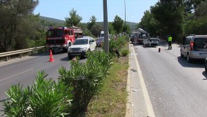 Muğla'da otomobille LPG tankeri çarpıştı 3 kişi yaralandı