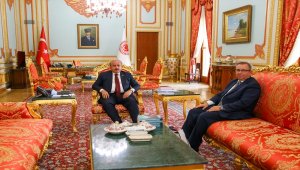 Rektör Tabakoğlu, TBMM Başkanı Şentop'u ziyaret etti