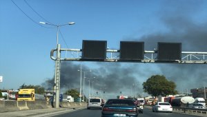 Sakarya'da çıkan çöplük yangınına müdahale ediliyor