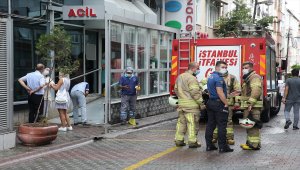 Sultangazi'de özel bir hastanenin duvarının çökmesi sonucu 1 kişi yaralandı