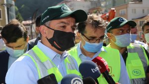 Tarım ve Orman Bakanı Pakdemirli sel bölgesinde incelemelerde bulundu: 