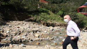 Ulaştırma ve Altyapı Bakanı Adil Karaismailoğlu, Giresun'daki sel bölgesinde:
