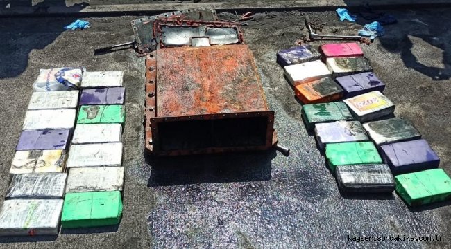 Zonguldak'ta geminin alt bölümüne gizlenmiş 30 kilogram uyuşturucu ele geçirildi
