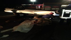 Adıyaman'da devrilen otomobilin sürücüsü öldü