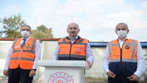Bakan Karaismailoğlu, Kuzey Marmara Otoyolu'nda incelemelerde bulundu: