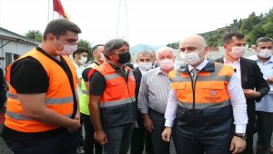 Bakan Karaismailoğlu, Rize-Artvin Havalimanı inşaatında incelemelerde bulundu: