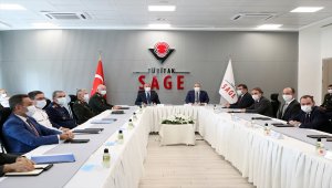 Bakanlar Akar ve Varank ile TSK komuta kademesinden TÜBİTAK SAGE ziyareti
