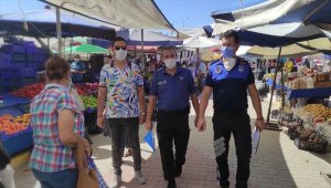 Edirne'de maske takmayan pazarcılara para cezası kesildi