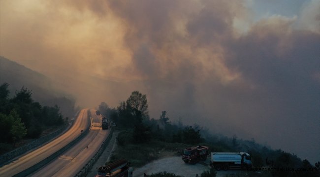 GÜNCELLEME - Bursa'da orman yangınına müdahale ediliyor