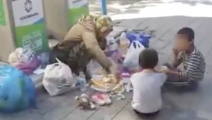 Kayseri Valisi Günaydın, Sahabiye Mahallesinde çöpten yiyecek toplayan O kadını ve ailesini buldu!