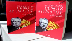 Kırgızistan'da, "Bozkırın Uyanışı Cengiz Aytmatov" adlı kitap tanıtıldı 