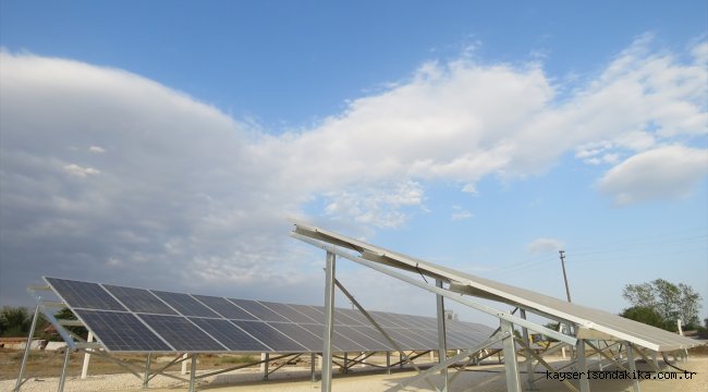 Kırklareli'nde bir köye 80 güneş paneli konuldu