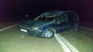 Konya'da hafif ticari araç devrildi: 1 ölü