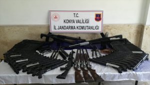 Konya'da silah kaçakçılığı operasyonunda 91 av tüfeği ele geçirildi