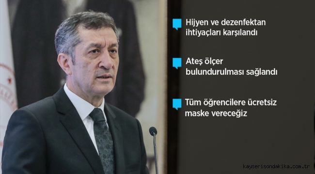 Milli Eğitim Bakanı Selçuk, okullarda yüz yüze eğitim hazırlıklarını açıkladı