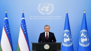 Özbekistan Cumhurbaşkanı Mirziyoyev BM Genel Kurulu'na ilk kez Özbekçe hitap etti: