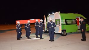 Şehit Yüzbaşı Mahmut Top'un cenazesi Samsun'a getirildi
