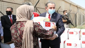 Türk Kızılay'dan Irak'taki Ezidilere gıda ve hijyen malzemesi yardımı 