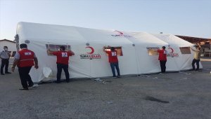 Türk Kızılaydan KKTC'de salgın çadırı desteği