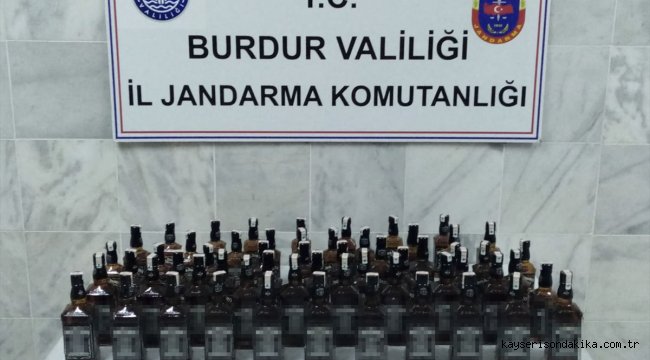 Burdur'da kaçak içki operasyonunda 4 şüpheli yakalandı