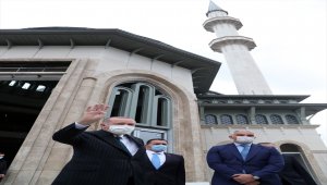 Cumhurbaşkanı Erdoğan, yapımı devam Taksim Camisi'nde incelemelerde bulunuyor