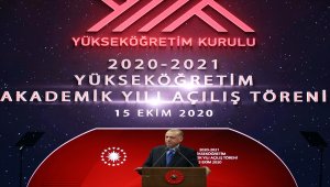 Cumhurbaşkanı Erdoğan: "YÖK Sanal Laboratuvar Projesi ile genel kimya ve fizik laboratuvarı dersleri sanal ortamda verilebilecek."