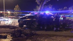 Denizli'de ağaca çarpan otomobildeki 2 kişi yaralandı
