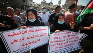 Gazze'deki Filistinli mülteciler UNRWA'dan hizmetlerde azalma yaşanmamasını istedi