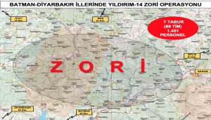 İçişleri Bakanlığınca Batman ve Diyarbakır'da, 1451 personelin katılımıyla "Yıldırım-14 Zori Operasyonu" başlatıldı.