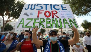 İsrail'deki Azerbaycanlı Yahudiler Ermenistan'ın saldırılarını protesto etti 