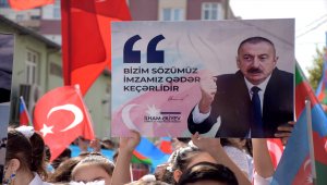 İstanbul'daki Haydar Aliyev Azerbaycan Okulu'ndan Azerbaycan'a destek etkinliği