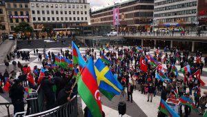 İsveç'te, Ermenistan'ın Azerbaycan topraklarına saldırılarına protesto